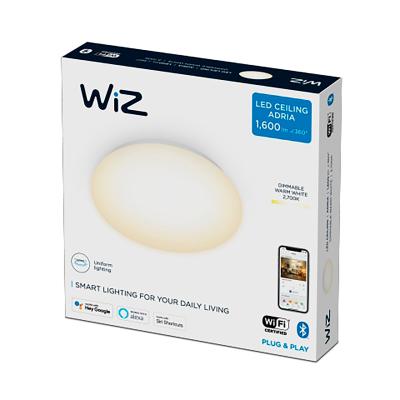 Dunelm WiZ Adria Integrated LED Smart Ceiling Light, Warm White White