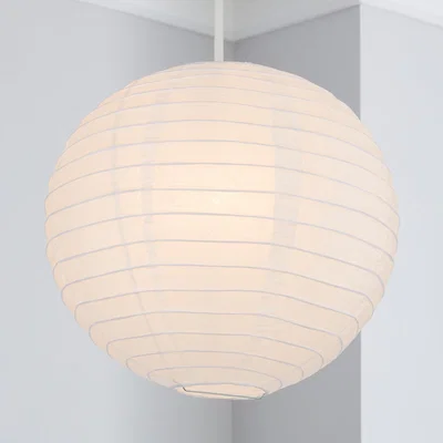 Dunelm Paper Lantern 30cm White Easy Fit Pendant White