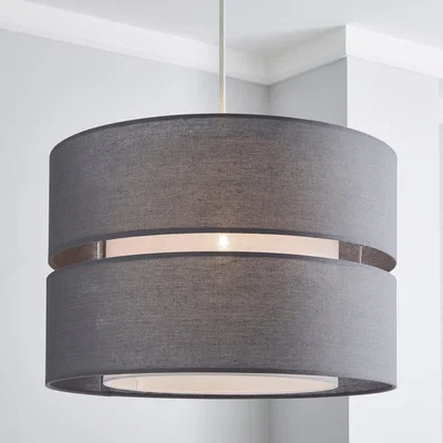 Dunelm Frea 45cm Drum Shade Grey