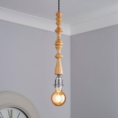 Dunelm Elements Flac 1 Light Wooden Flex Light Fitting Natural