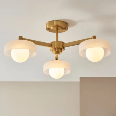 Dunelm Vogue Hallie 3 Light Semi Flush Ceiling Light