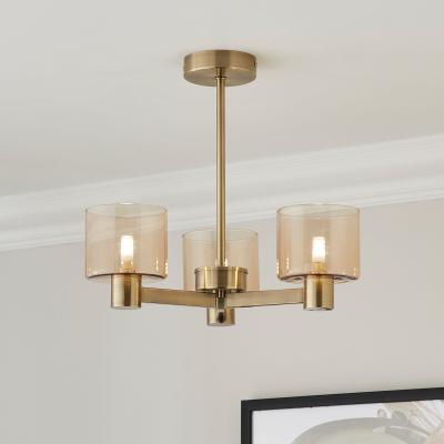 Dunelm Erin 3 Light Ceiling Gold