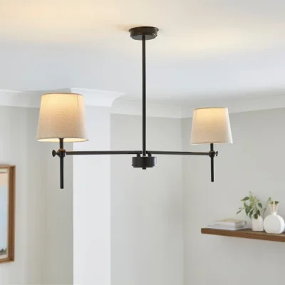 Dunelm Charleston 2 Light Adjustable Diner Ceiling Light