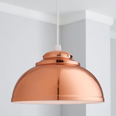 Dunelm Galley 40cm Copper Easy Fit Pendant Copper