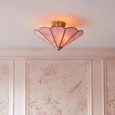 Dunelm Colette Mid Century 2 Light Flush Ceiling Light