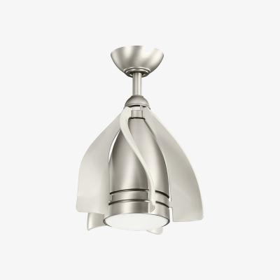 Dunelm Kichler Terna Ceiling Fan with Light & Remote, 38cm Silver