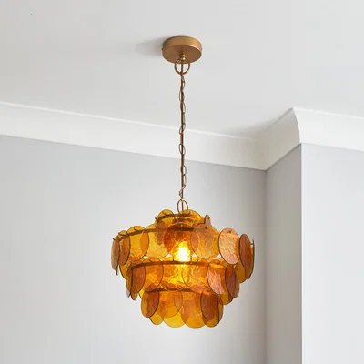 Dunelm Alohi Disc Ceiling Fitting Orange