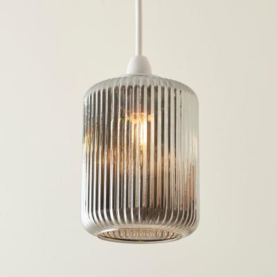 Dunelm Melody Smoked Easy Fit Pendant Silver