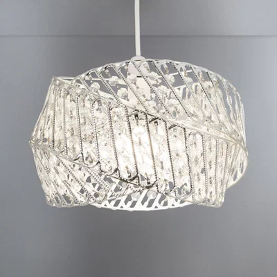 Dunelm Monsanto Jewelled Easy Fit Pendant Silver