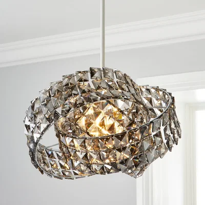 Dunelm Cecilie Easy Fit Pendant Smoke (Grey)