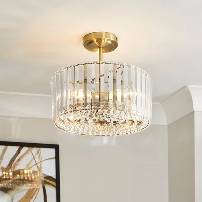Dunelm Crus 3 Light Semi Flush Ceiling Light
