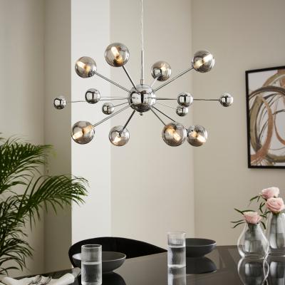 Dunelm Nova 8 Light Cluster Ceiling Light Chrome