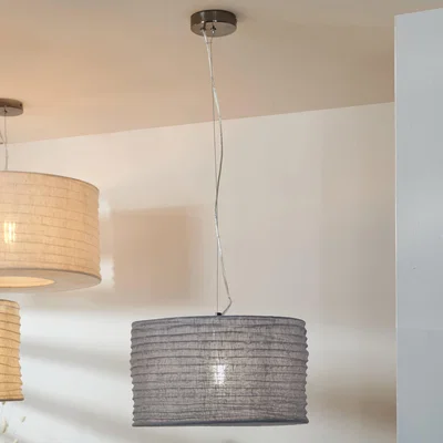 Dunelm Patpong Jute Easy Fit Pendant, Grey Grey