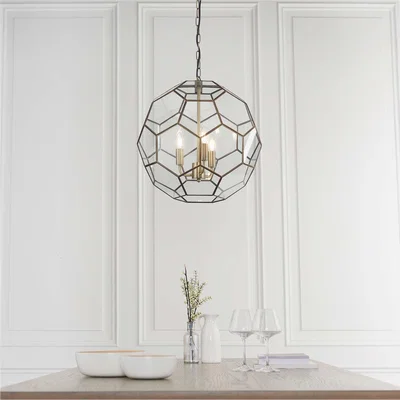 Dunelm Vogue Hillier 3 Light Pendant Brass