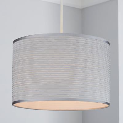Dunelm Ripple 28cm Drum Silver Shade Silver