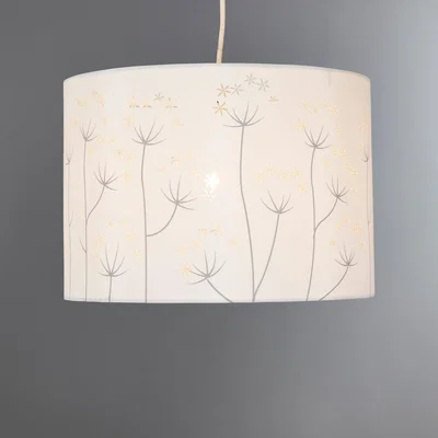 Dunelm Allium Laser Cut 28cm Shade Ivory Cream/Grey