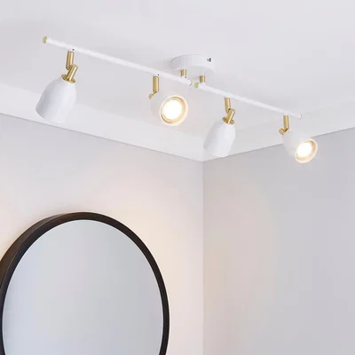 Dunelm Clio 4 Light White Spotlight Bar White