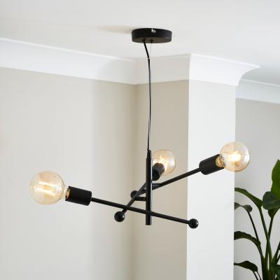 Dunelm Koppla 3 Light Pendant Ceiling Fitting Black