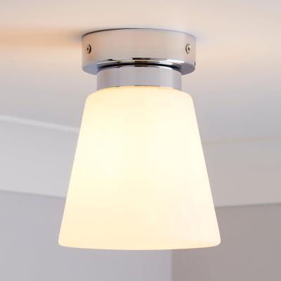 Dunelm Delavin 1 Light Pendant Frosted Glass Flush Ceiling Fitting Silver