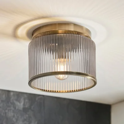 Dunelm Alyn Ribbed Bathroom Ceiling Light