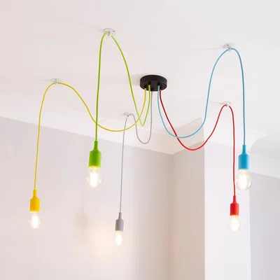 Dunelm Rainbow Flex 5 Light Spider Ceiling Light MultiColoured