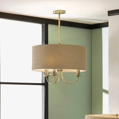Dunelm Madeleine Metal Candelabra Pendant, Antique Brass Gold