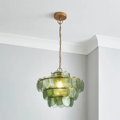 Dunelm Alohi Disc Ceiling Fitting Green