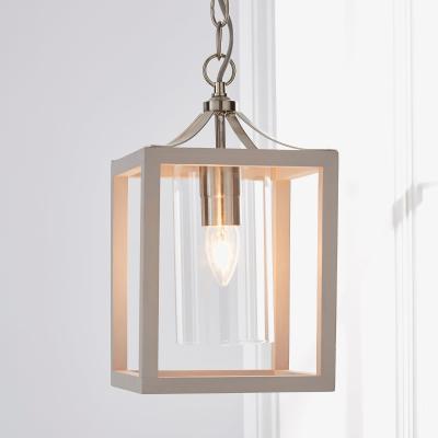 Dunelm Tove Wooden 1 Light Pendant Ceiling Fitting Grey
