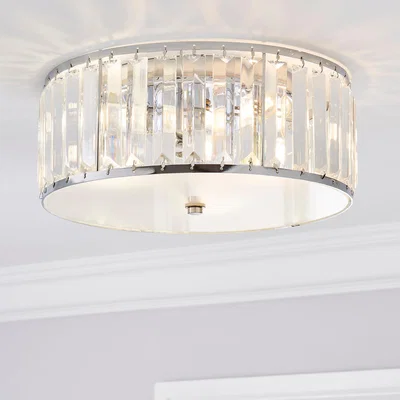 Dunelm Tropez Bathroom Flush Chandelier Chrome