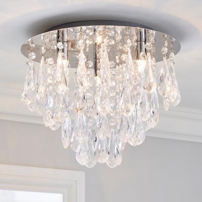 Dunelm Valencia 3 Light Jewel Chrome Flush Ceiling Fitting Chrome