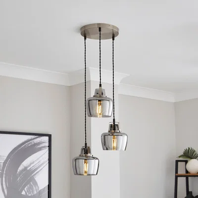 Dunelm Auburn Industrial 3 Light Adjustable Cluster Ceiling Light