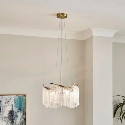 Dunelm Spiralia 3 Light Glass Ceiling Light