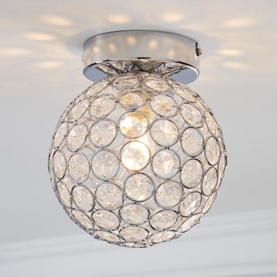 Dunelm Sphere 1 Light Pendant Flush Ceiling Fitting Silver