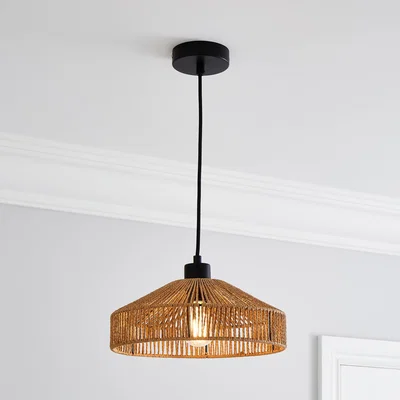 Dunelm Kabir Elect Pendant Fitting Brown