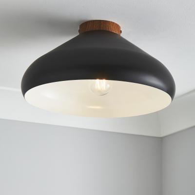 Dunelm Elements Wolston 1 Light Flush Ceiling Fitting Black