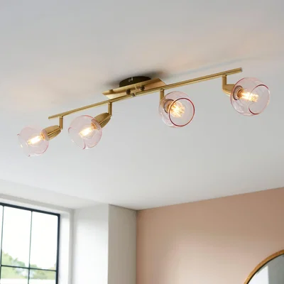 Dunelm Tia 4 Light Spotlight Bar Pink