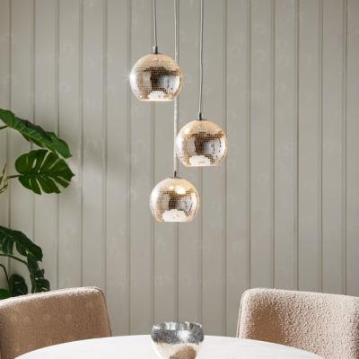 Dunelm Disco Ball 3 Light Adjustable Cluster Ceiling Light