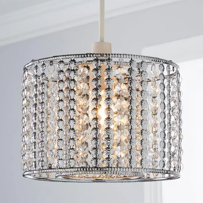 Dunelm Monica Chrome Easy Fit Pendant Chrome