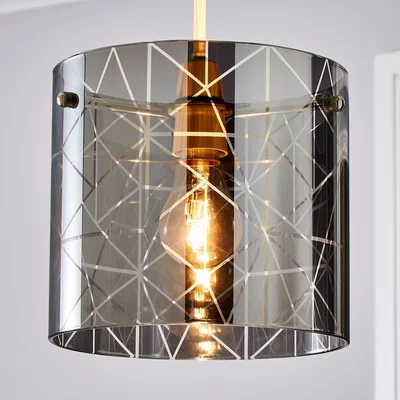 Dunelm Grayson Large Easy Fit Pendant Shade Grey