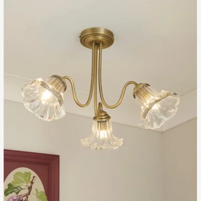 Dunelm Sophia Floral 3 Light Ceiling Light