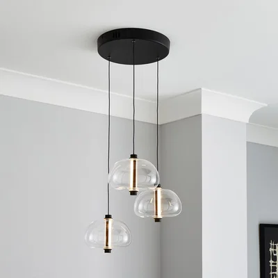 Dunelm Elements Bjork 3 Light Cluster Fitting Clear