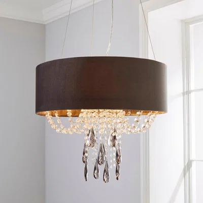 Dunelm Halle 3 Light Jewel Shaded Charcoal Ceiling Fitting Charcoal and Clear