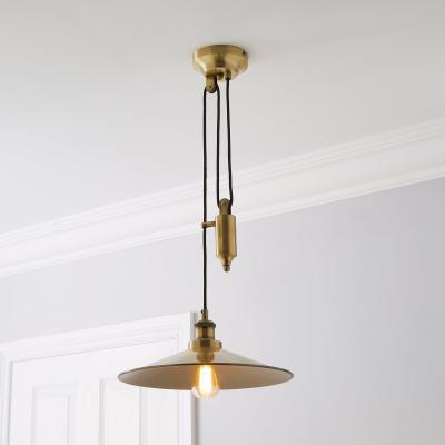 Dunelm Churchgate Langton Rise and Fall Ceiling Fitting Gold