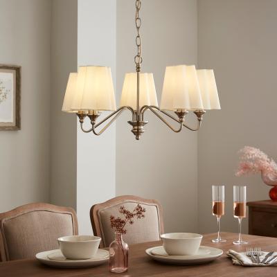 Dunelm Nancy Metal 5 Light Chandelier Silver