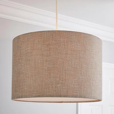 Dunelm Boucle 43cm Diffuser Drum Shade Brown
