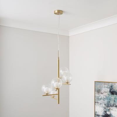 Dunelm Leirah Ribbed Cluster Ceiling Light Gold
