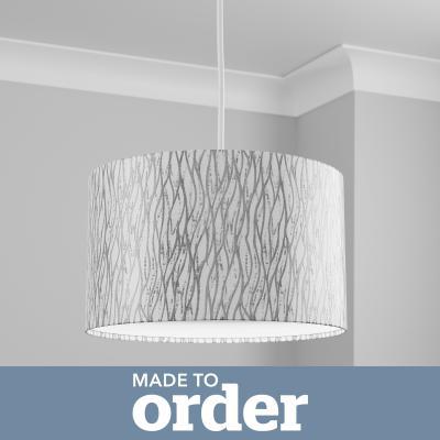 Dunelm Made To Order Cylinder Shade Linear Silver