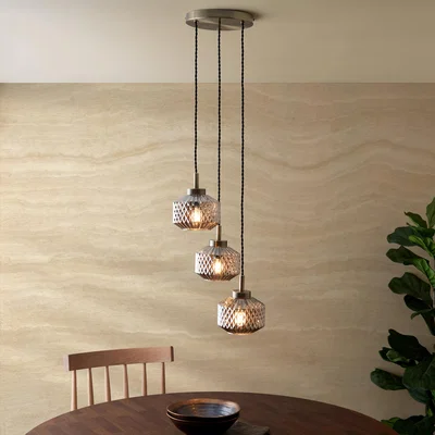 Dunelm Abingdon 3 Light Adjustable Cluster Ceiling Light