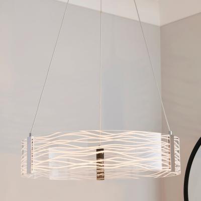 Dunelm Clee Etched Integrated LED Hoop Ceiling Fitting Chrome