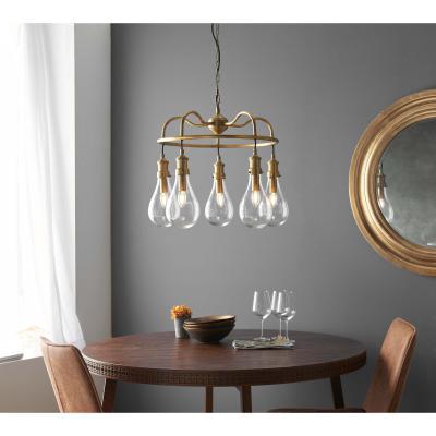 Dunelm Vogue Garda 5 Light Ceiling Fitting Brass